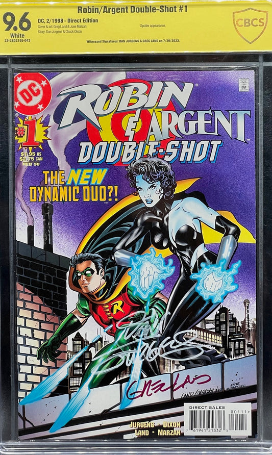 Robin/Argent Double-Shot #1 (1998) CBCS 9.6 Yellow Label ~ DUAL SIGNED!