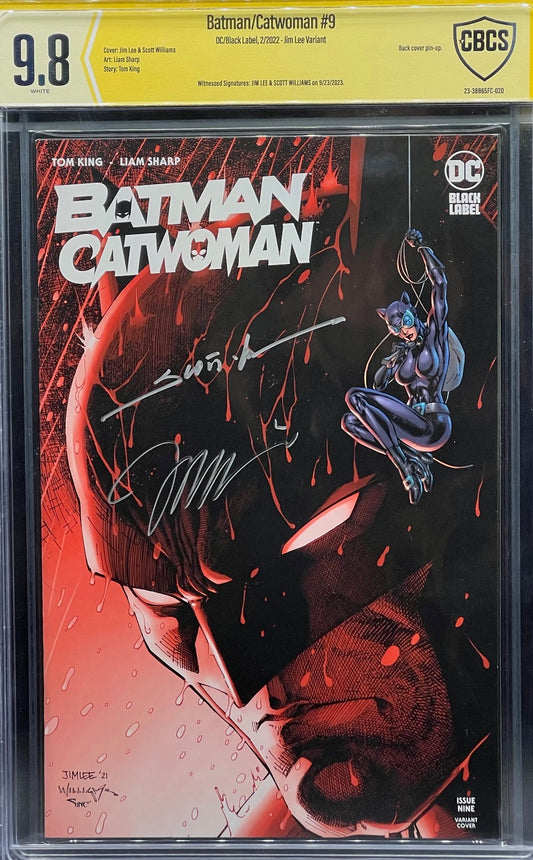 Batman/Catwoman #9 Jim Lee Variant CBCS 9.8 Yellow Label ~ DUAL SIGNED!