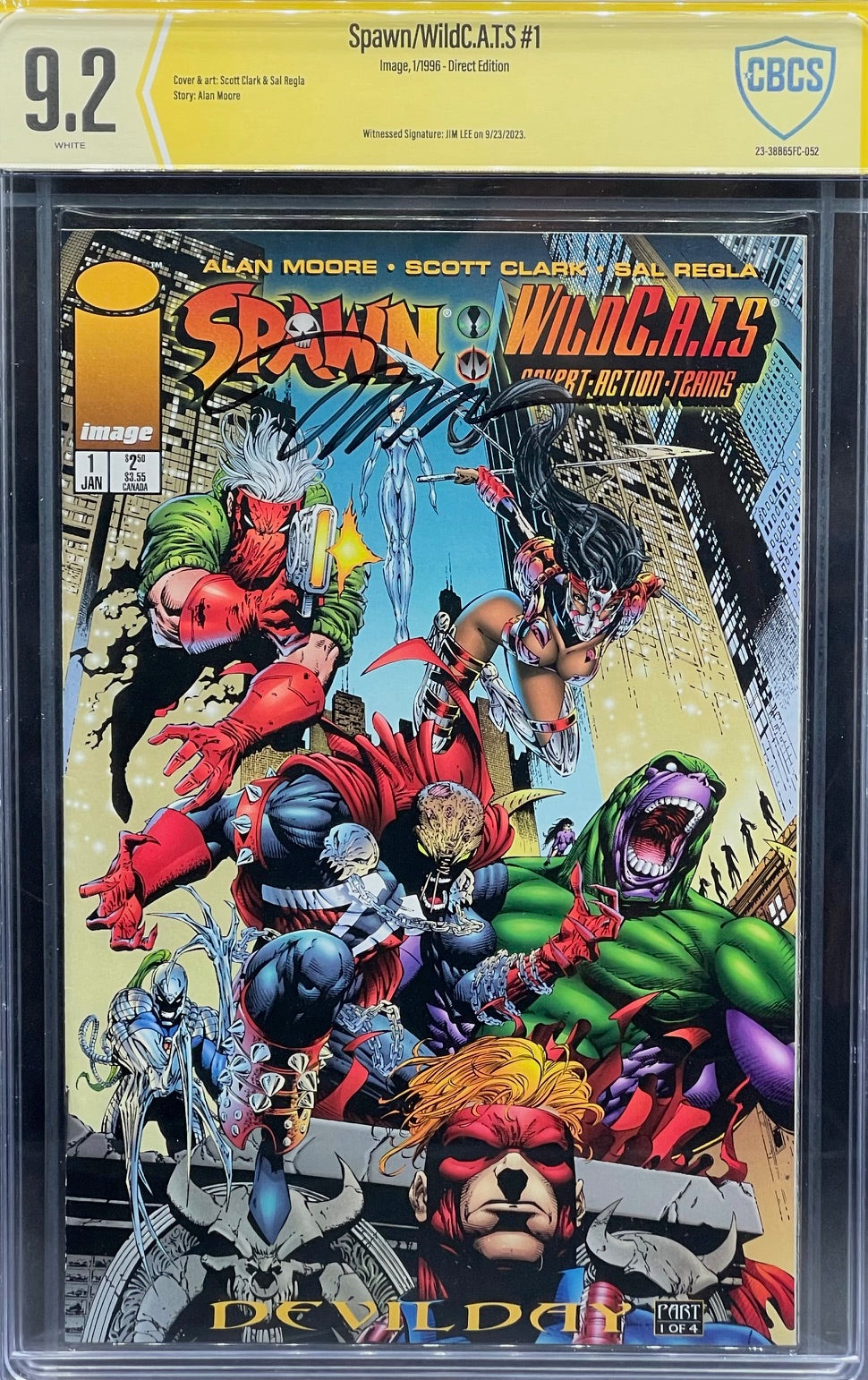 Spawn/WildC.A.T.S #1 (1996) CBCS 9.2 Yellow Label Jim Lee