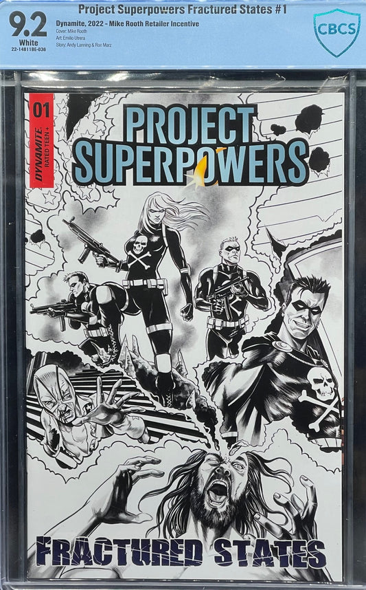 Project Superpowers Fractured States #1 Mike Rooth Retailer Incentive CBCS 9.2 Blue Label