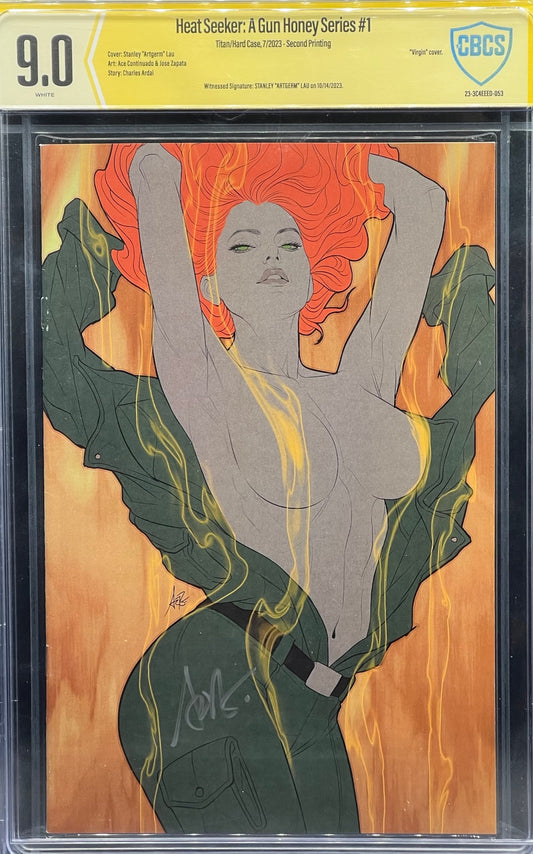 Heat Seeker: A Gun Honey Series #1 Second Printing CBCS 9.0 Yellow Label Artgerm