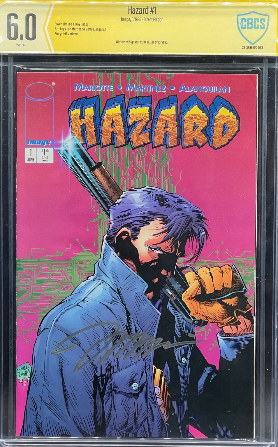 Hazard #1 (1996) CBCS 9.0 Yellow Label Jim Lee