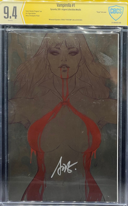 Vampirella #1 Artgerm Collectibles Metallic CBCS 9.4 Yellow Label