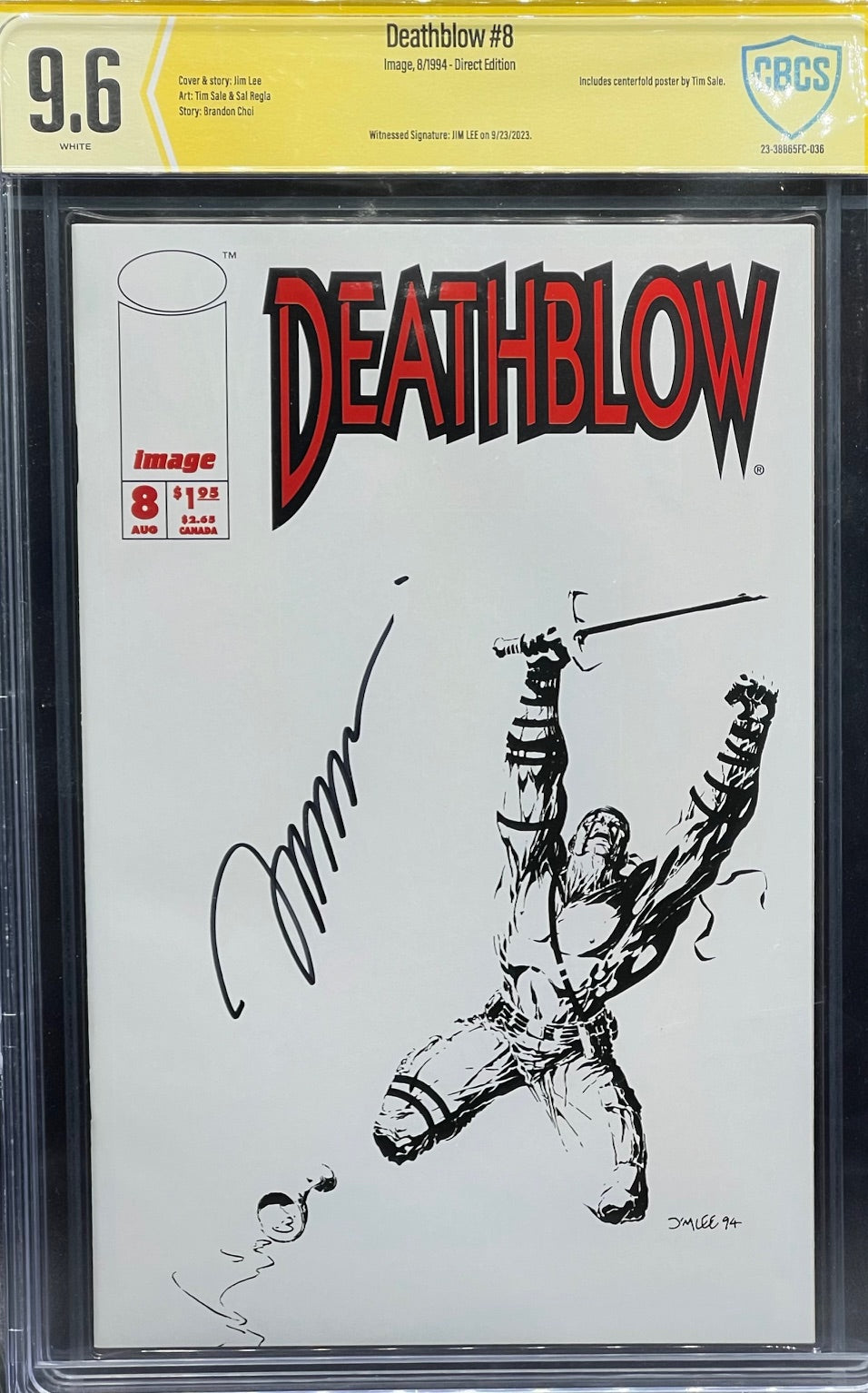 Deathblow #8 (1994) CBCS 9.6 Yellow Label Jim Lee