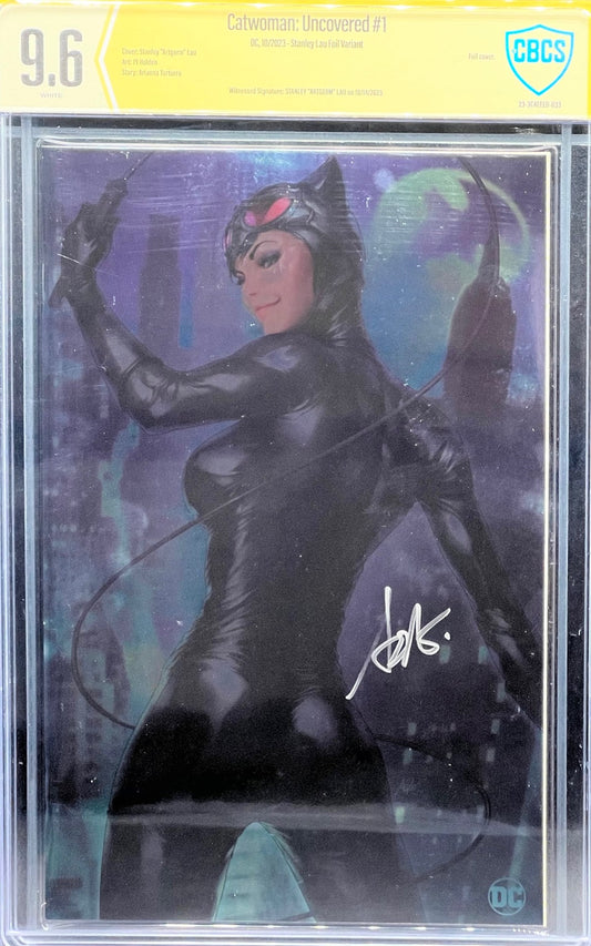 Catwoman: Uncovered #1 Stanley Lau Foil Variant CBCS 9.6 Yellow Label