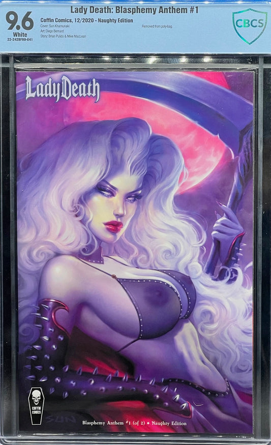 Lady Death: Blasphemy Anthem #1 Naughty Edition CBCS 9.6 Blue Label