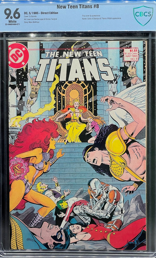 New Teen Titans #8 (1985) CBCS 9.6 Blue Label