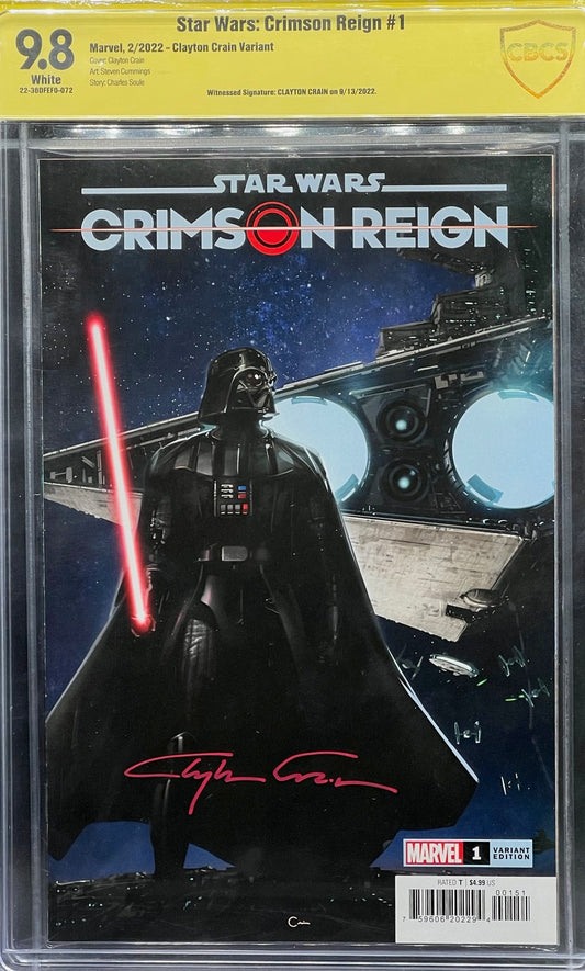 Star Wars: Crimson Reign #1 Clayton Crain Variant CBCS 9.8 Yellow Label