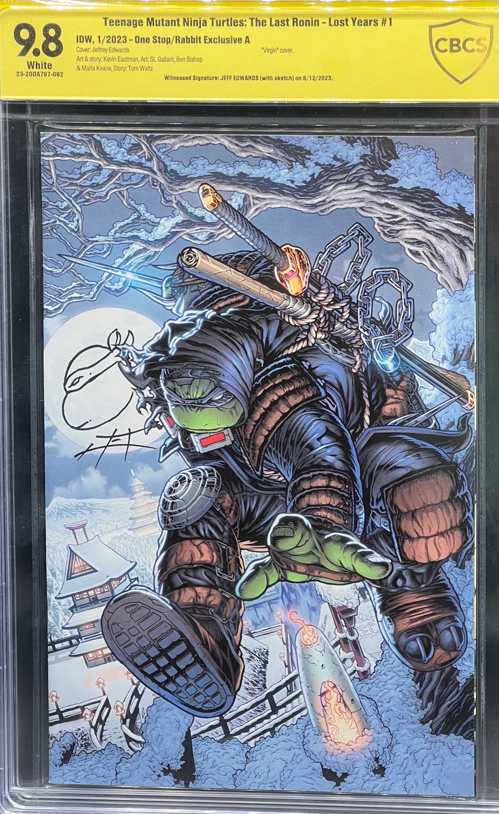 Teenage Mutant Ninja Turtles: The Last Ronin - Lost Years #1 One Stop/Rabbit Exclusive A CBCS 9.8 Yellow Label Jeff Edwards