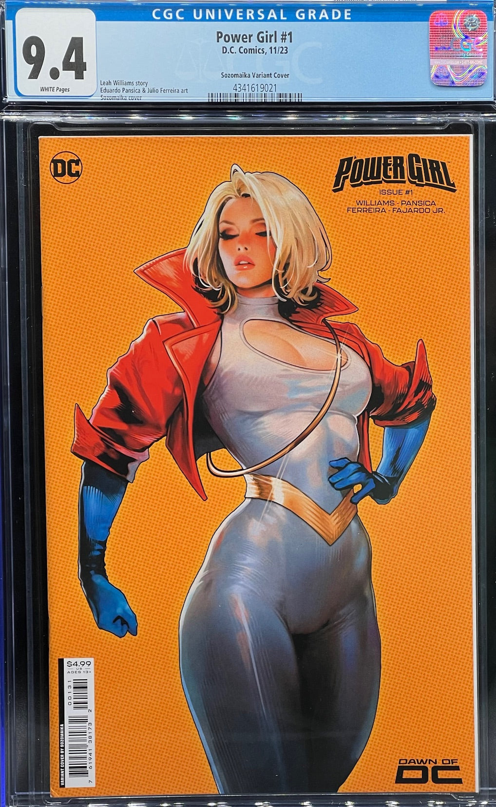 Power Girl #1 Sozomaika Variant Cover CGC 9.4 Universal Grade