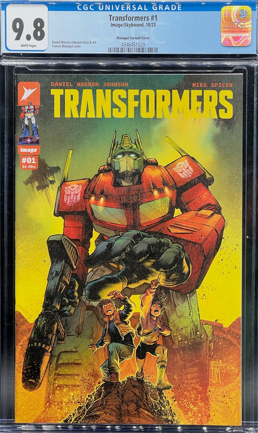 Transformers #1 Manapul Variant Cover CGC 9.8 Universal Grade