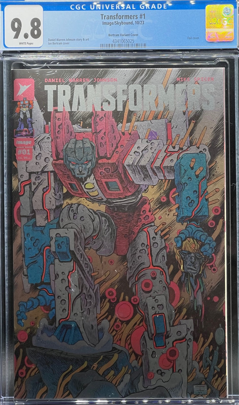 Transformers #1 Bertram Variant Cover CGC 9.8 Universal Grade