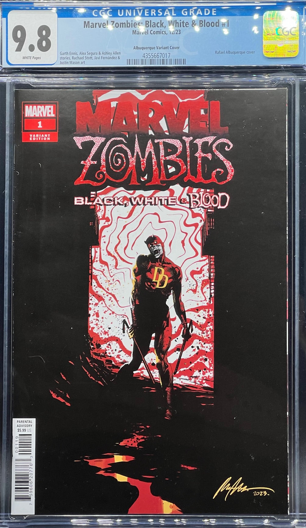 Marvel Zombies: Black, White & Blood #1 Albuquerque Variant Cover CGC 9.8 Universal Grade