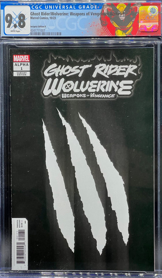 Ghost Rider/Wolverine: Weapons of Vengeance Alpha #1 Insignia Edition B CGC 9.8 Universal Grade