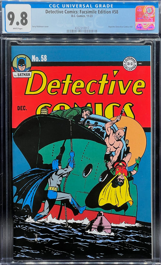Detective Comics: Facsimile Edition #58 CGC 9.8 Universal Grade