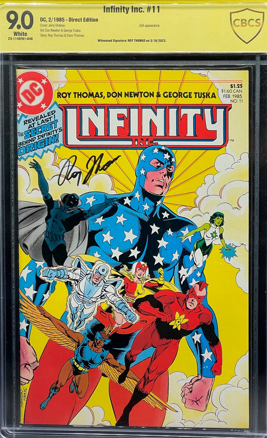 Infinity Inc. #11 (1985) CBCS 9.0 Yellow Label Roy Thomas