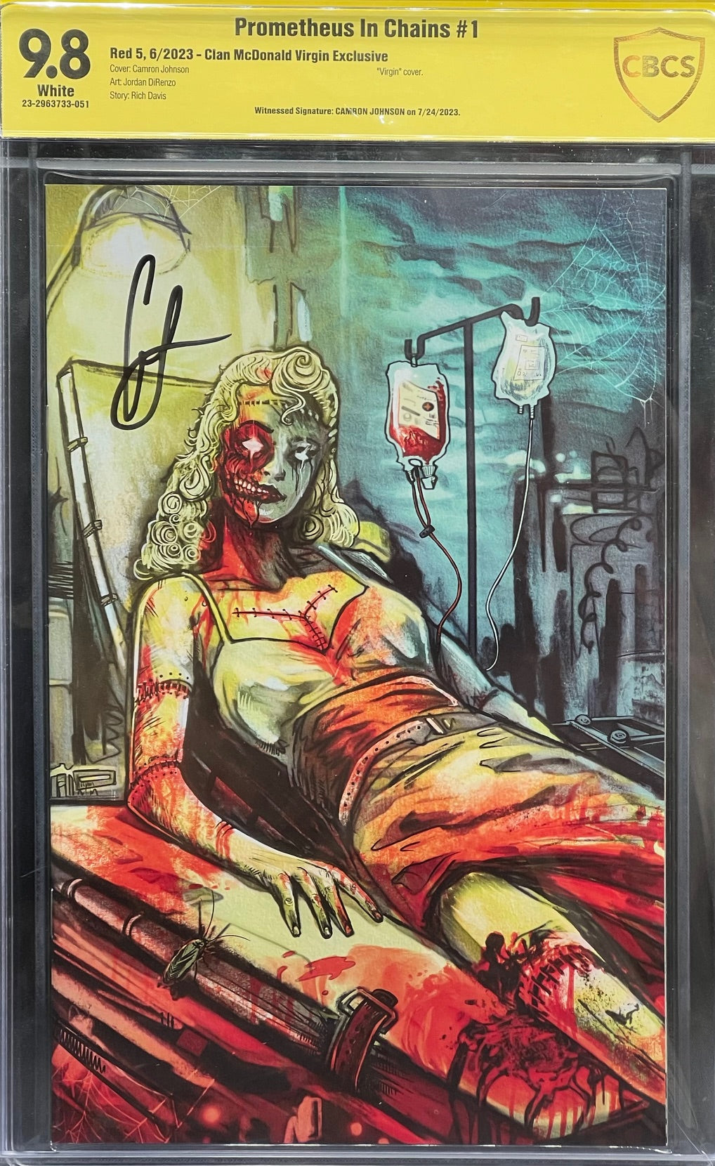 Prometheus In Chains #1 Clan McDonald Virgin Exclusive CBCS 9.8 Yellow Label Camron Johnson