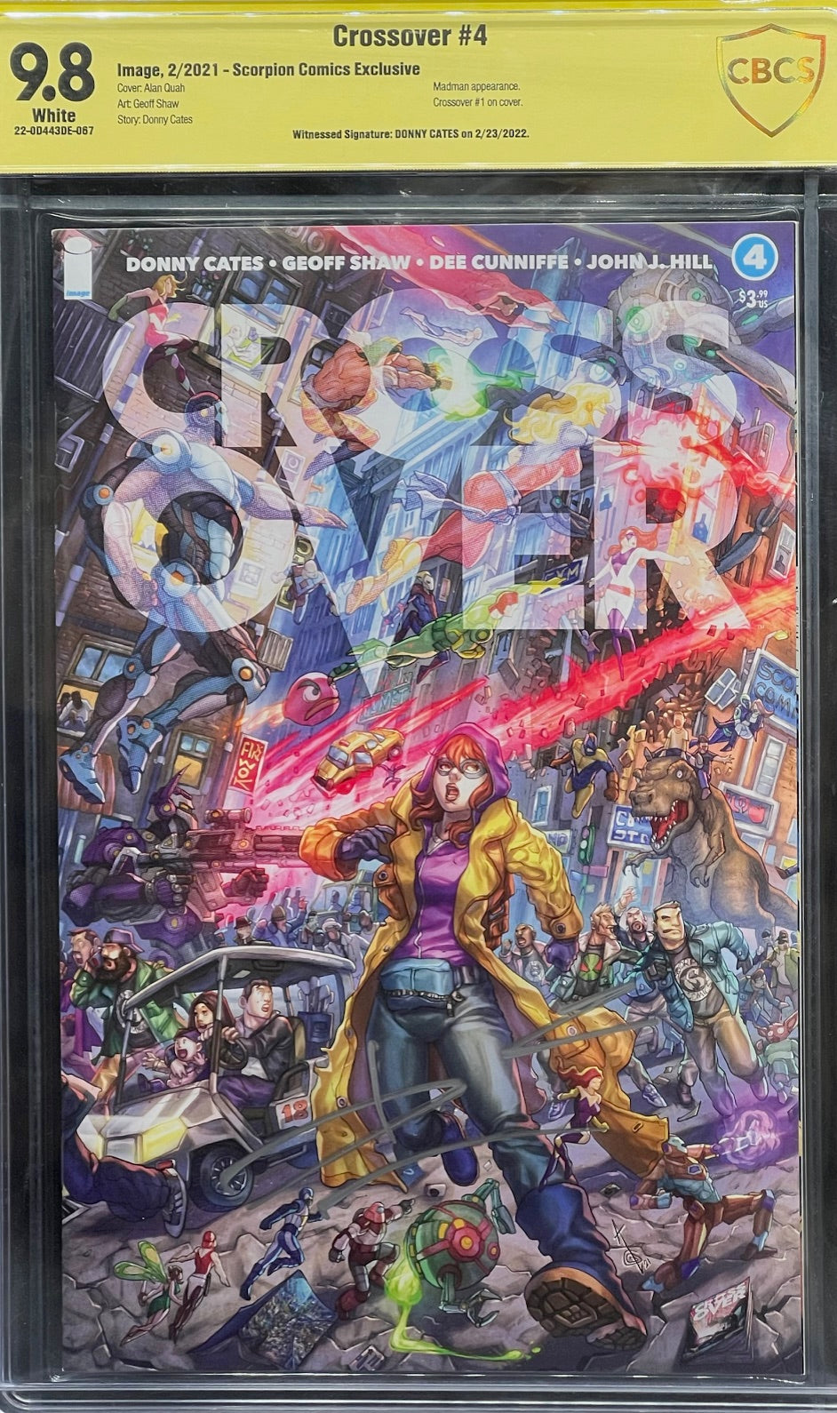 Crossover #4 Scorpion Comics Exclusive CBCS 9.8 Yellow Label Donny Cat ...