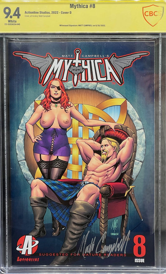 Mythica #8 Cover D CBCS 9.4 Yellow Label Matt Campbell