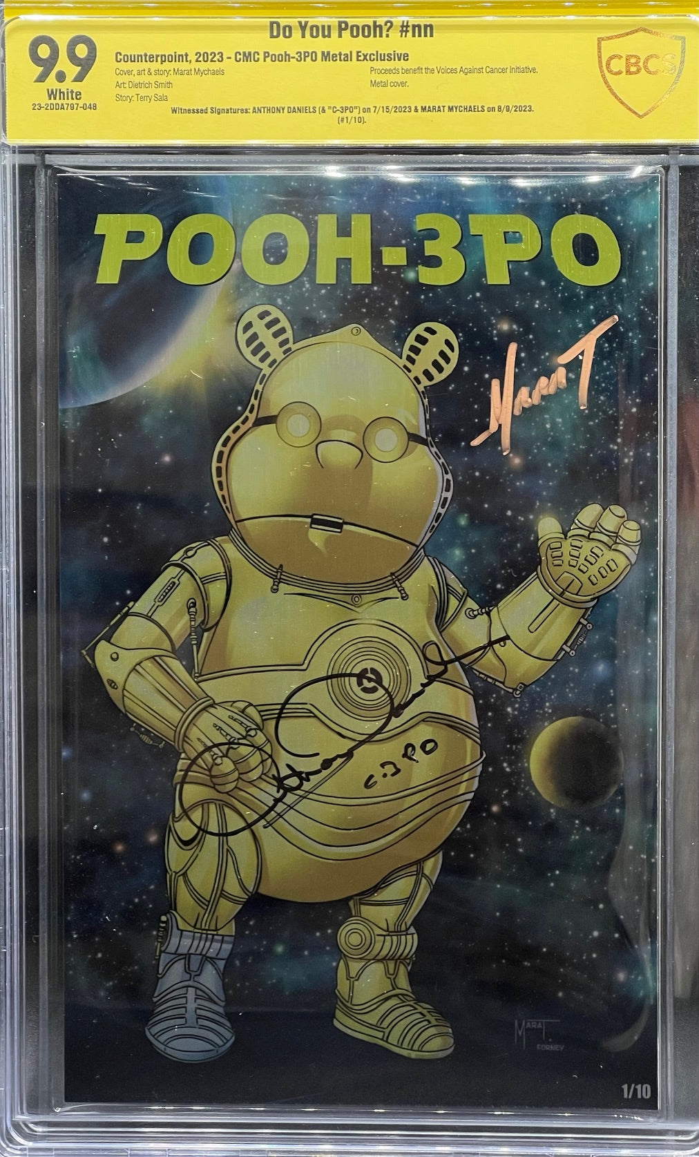 Do You Pooh? #nn CMC Pooh-3P0 Metal Exclusive (#1/10) CBCS 9.9 Yellow Label ~ DUAL SIGNED!