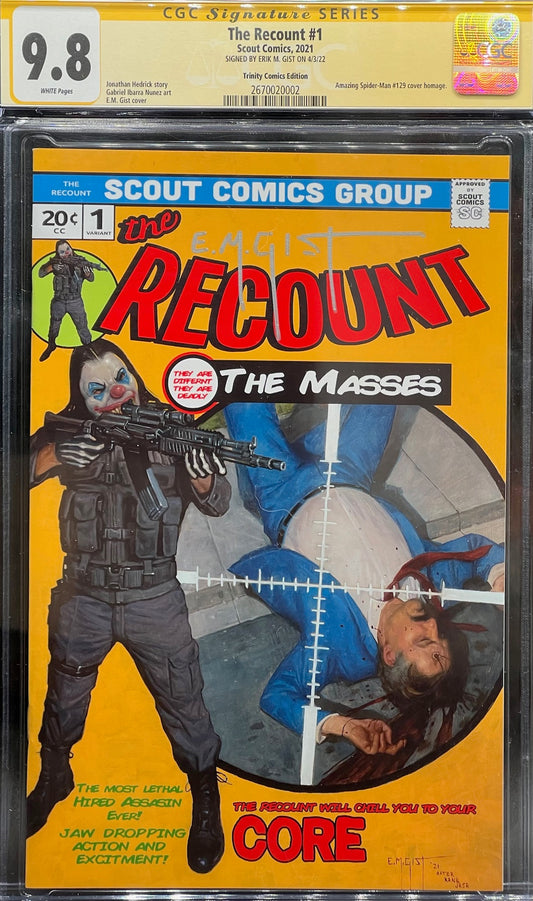 The Recount #1 E.M. Gist Cover CGC 9.8 Signature Series