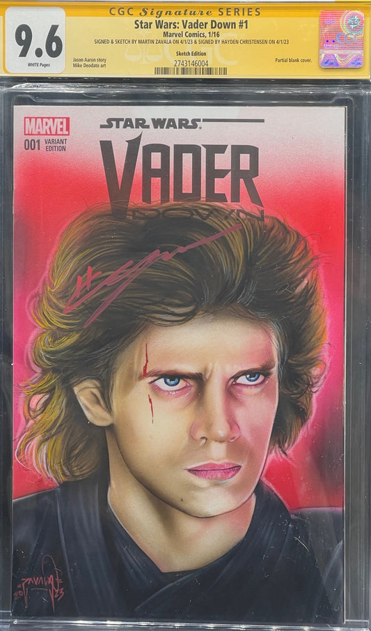 Star Wars: Vader Down #1 Martin Zavala Sketch Cover CGC 9.6 Signature Series