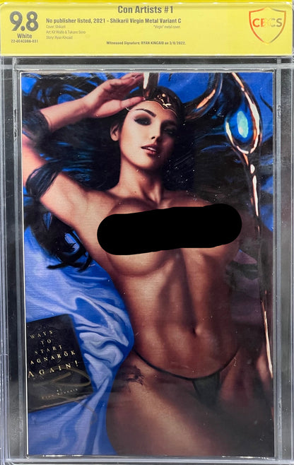 Con Artists #1 Shikarii Virgin Metal Topless Variant C CBCS 9.8 Yellow Label Ryan Kincaid
