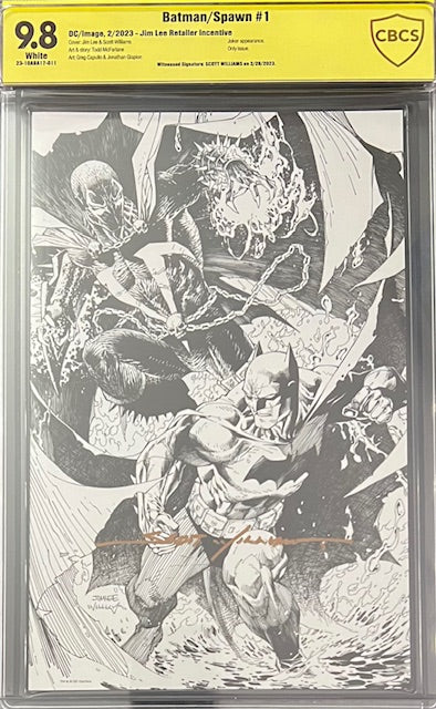 Batman/Spawn #1 Jim Lee Retailer Incentive CBCS 9.8 Yellow Label Scott Williams