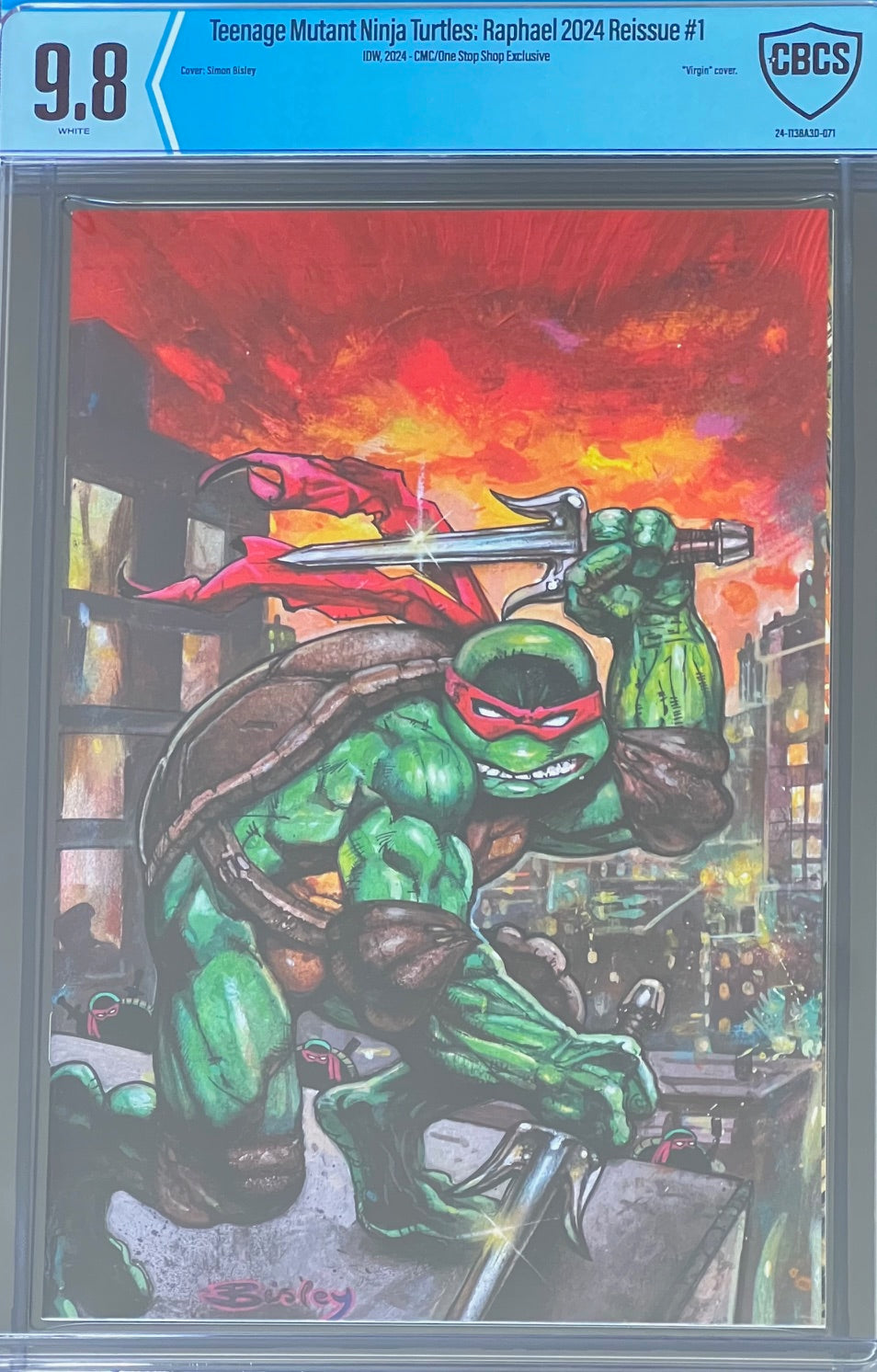 Teenage Mutant Ninja Turtles: Raphael 2024 Reissue #1 CMC/One Stop Shop Exclusive CBCS 9.8 Blue Label