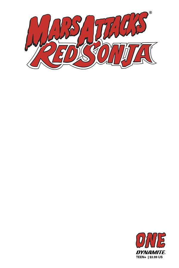 MARS ATTACKS RED SONJA #1 BLANK AUTHENTIX EDITION