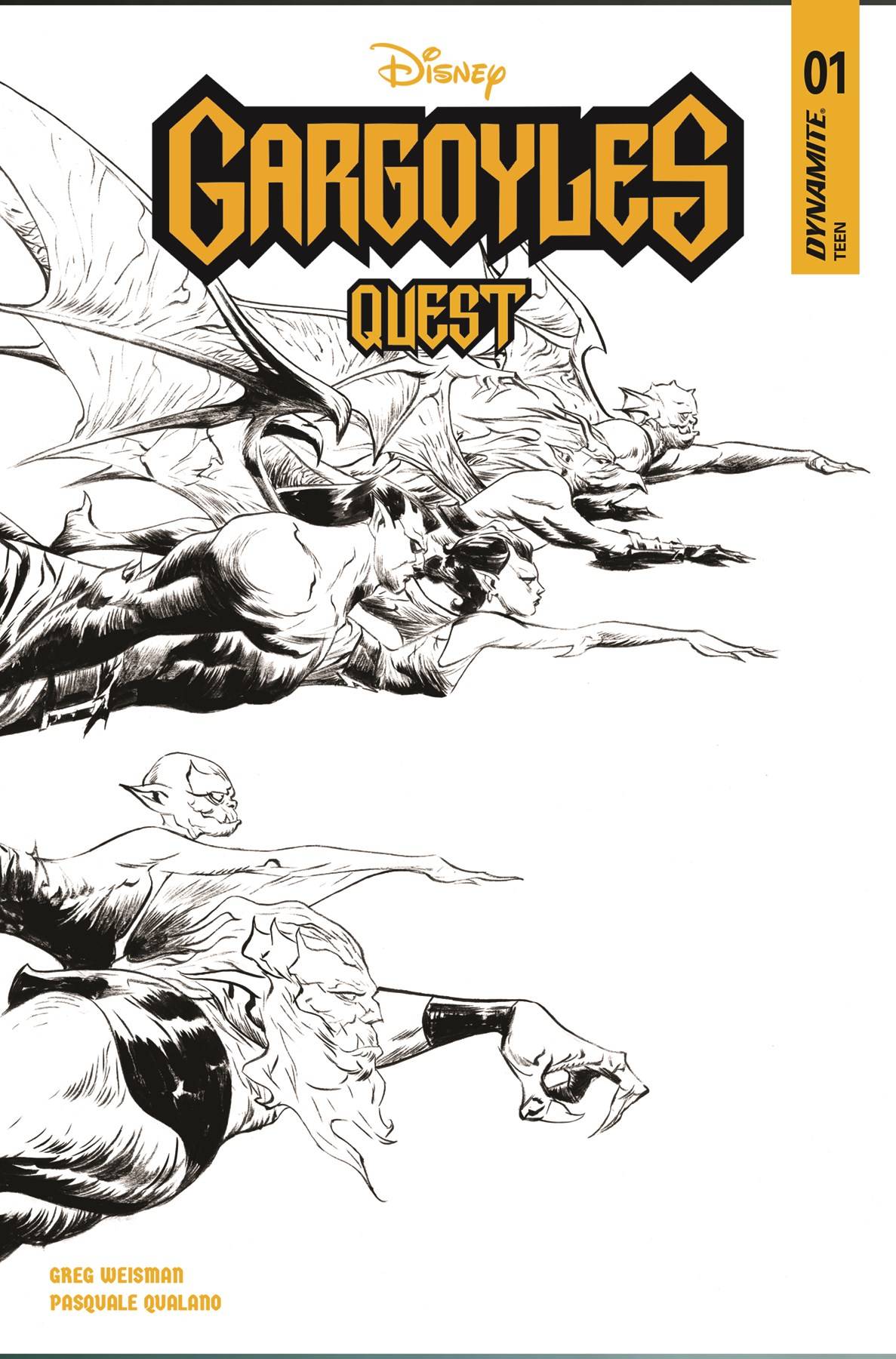 GARGOYLES QUEST #1 CVR G 10 COPY INCV LEE LINE ART (C: 1-1-2