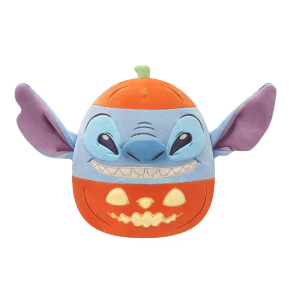 Squishmallows Official 8 inch Disney Halloween Stitch in Jack-O-Lantern - Child's Ultra Soft Stuffed Plush Toy