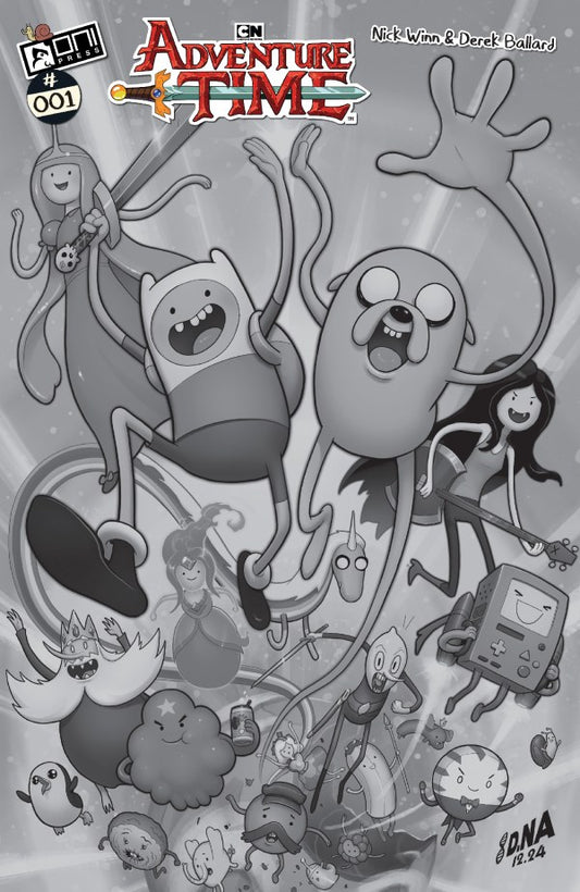 Adventure Time #1 Cover L 1:100 David Nakayama Black & White Variant