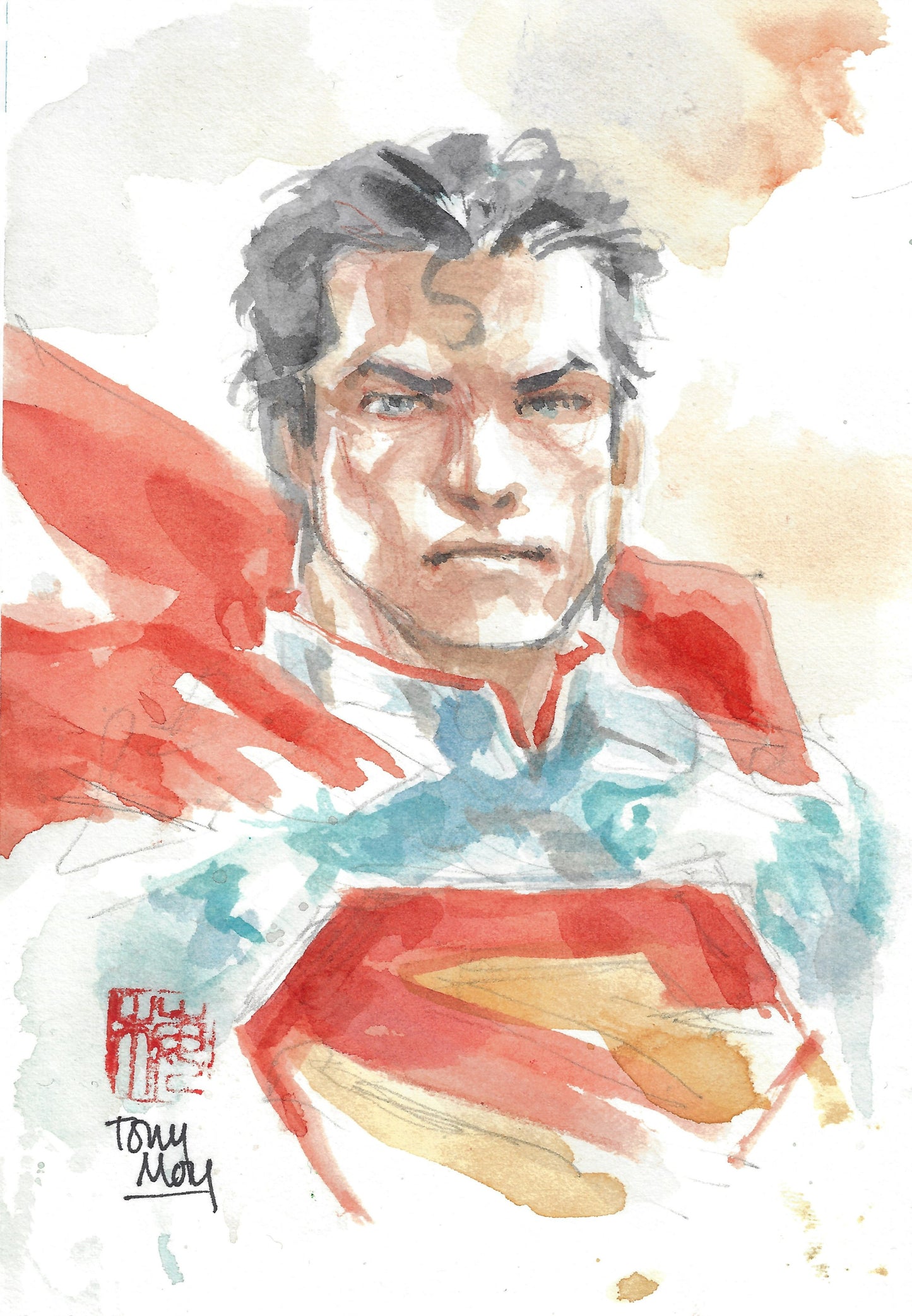 SUPERMAN - TONY MOY WATERCOLOR