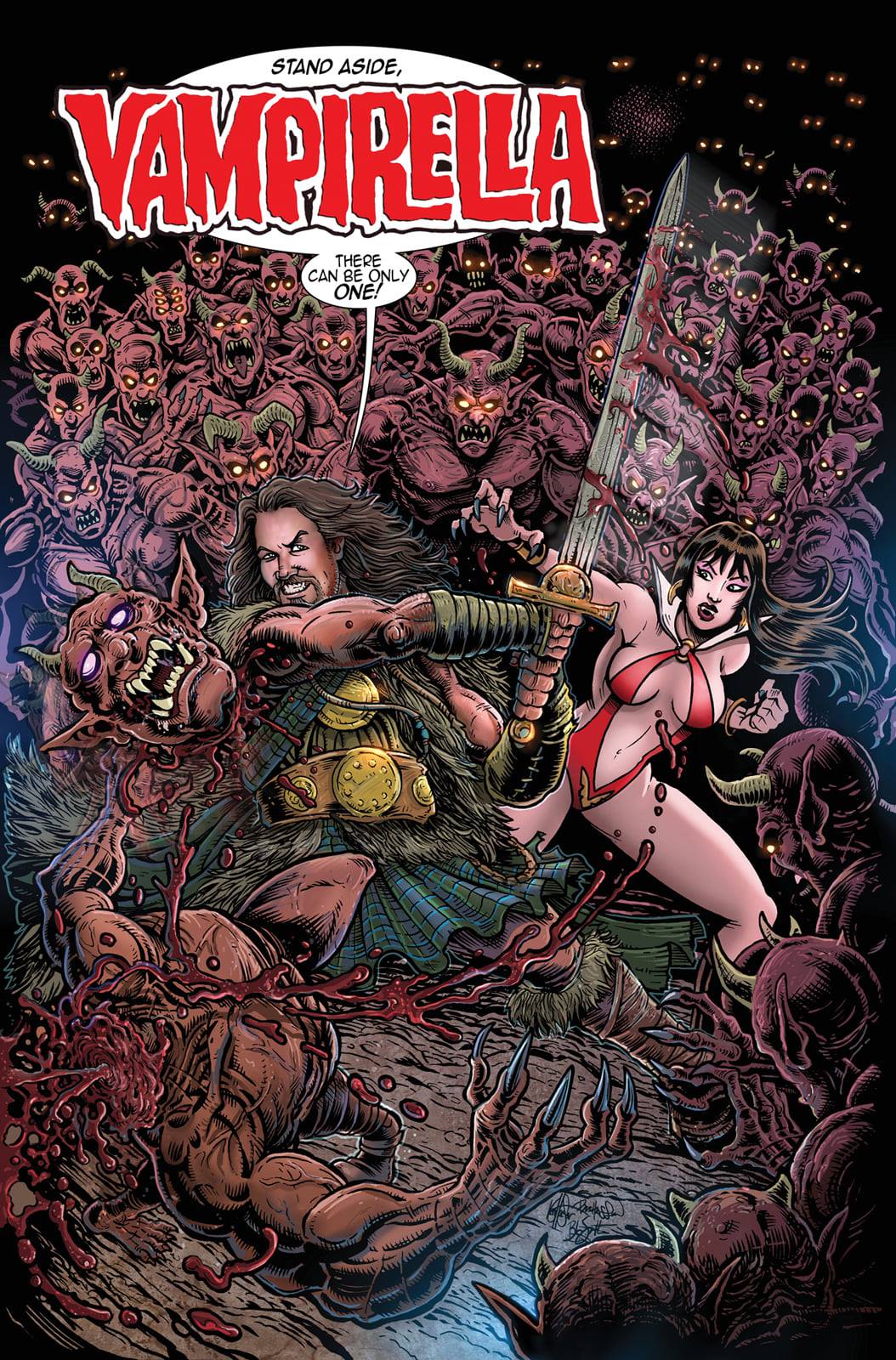 "THERE CAN BE ONLY ONE STEVE McDONALD" SPECIAL VAMPIRELLA 20 CLAN McDONALD COMICS HIGHLANDER EXCLUSIVE TRADE AND VIRGIN COVERS!!!