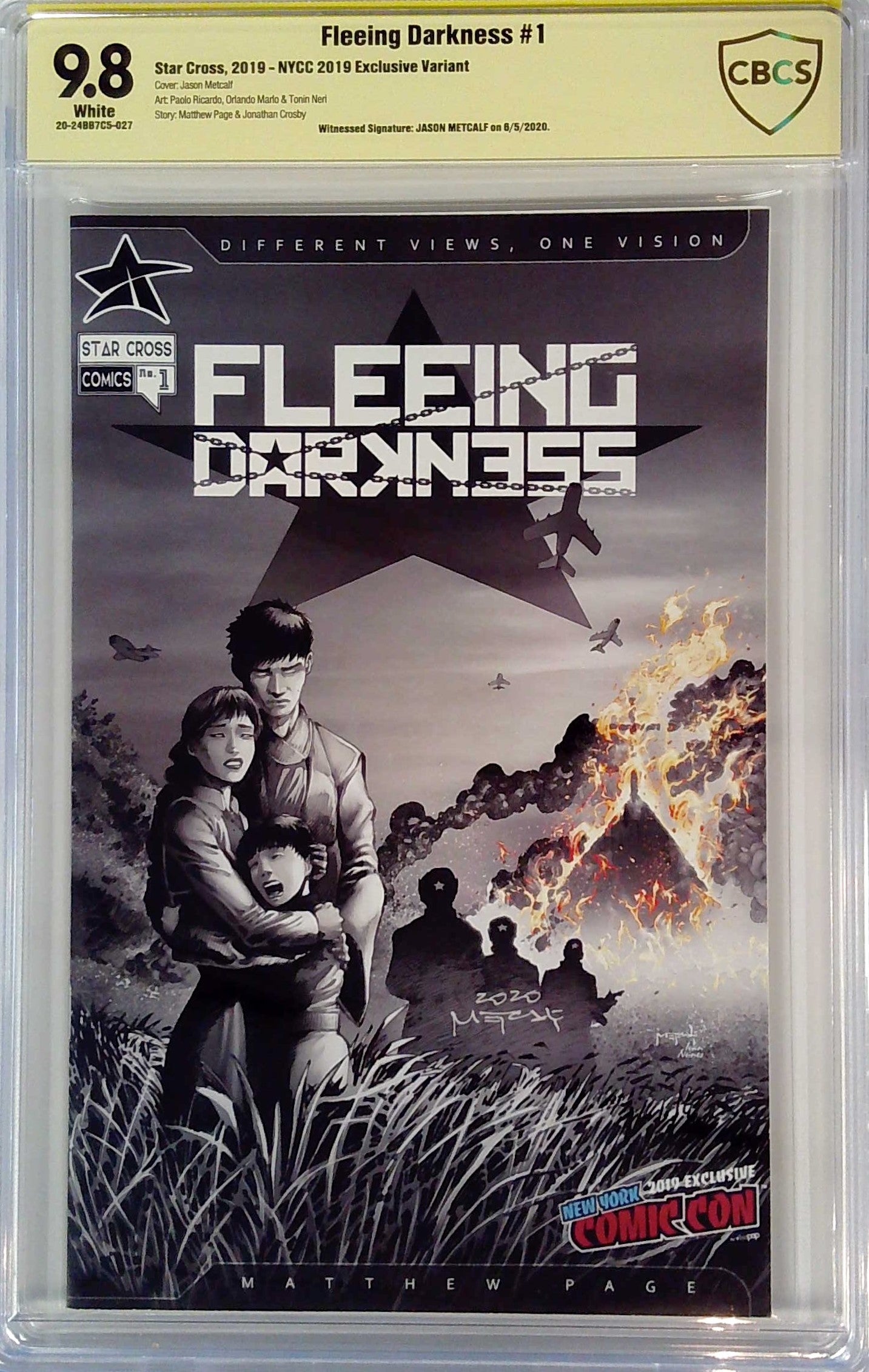 Fleeing Darkness #1 2019 NYCC 9.8 CBCS Yellow Label