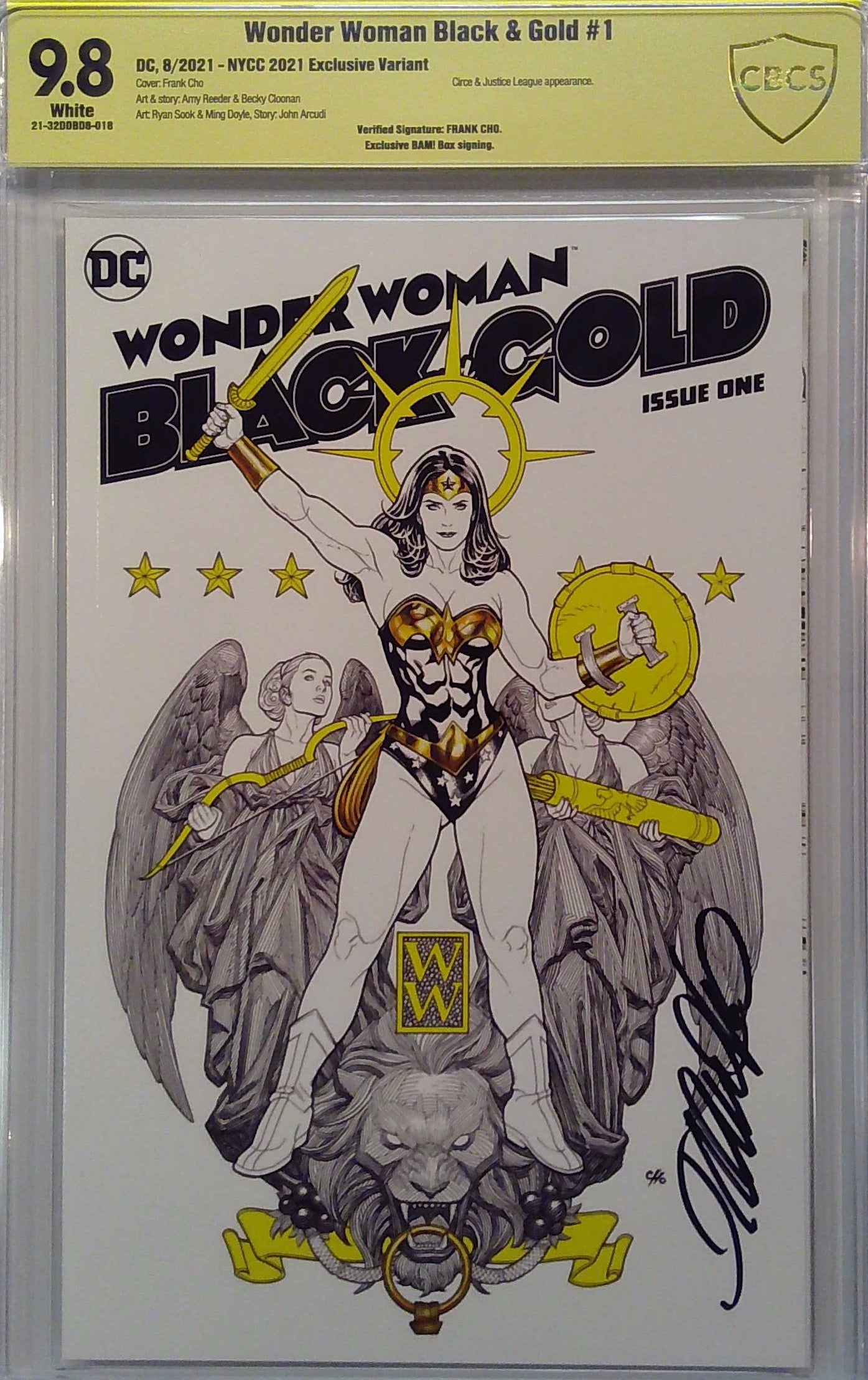 Wonder Woman Black & Gold #1 CBCS Yellow Label 9.8 DC Comics Exclusive Variant Frank Cho