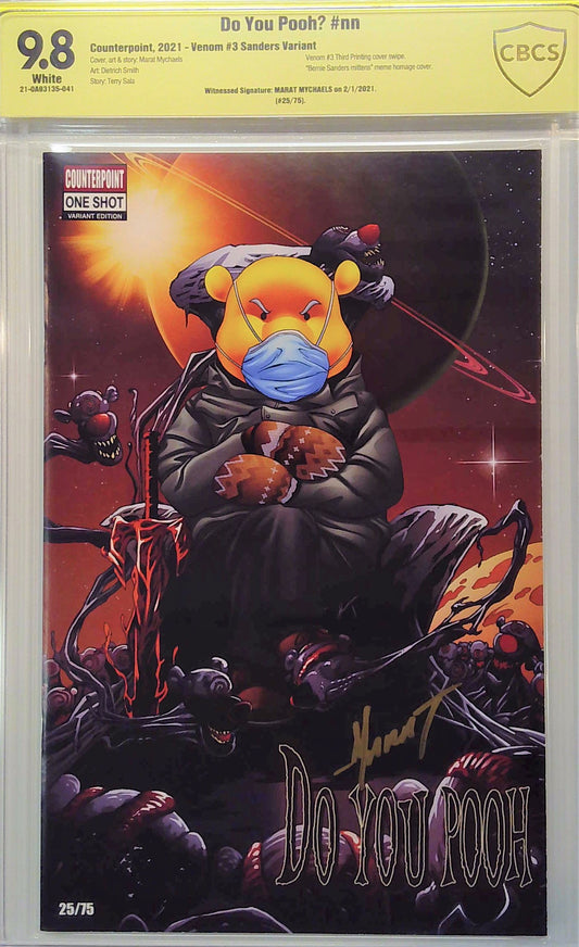 Do You Pooh? #nn Venom #3 Sanders Variant #25/75 CBCS 9.8 Yellow Label Counterpoint Marat Mychaels Signature