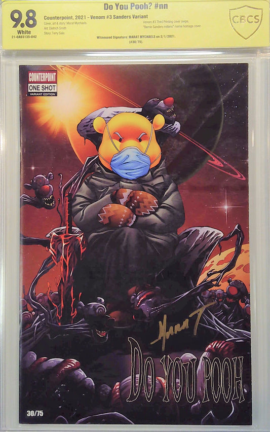 Do You Pooh? #nn Venom #3 Sanders Variant #30/75 CBCS 9.8 Yellow Label Counterpoint Marat Mychaels Signature