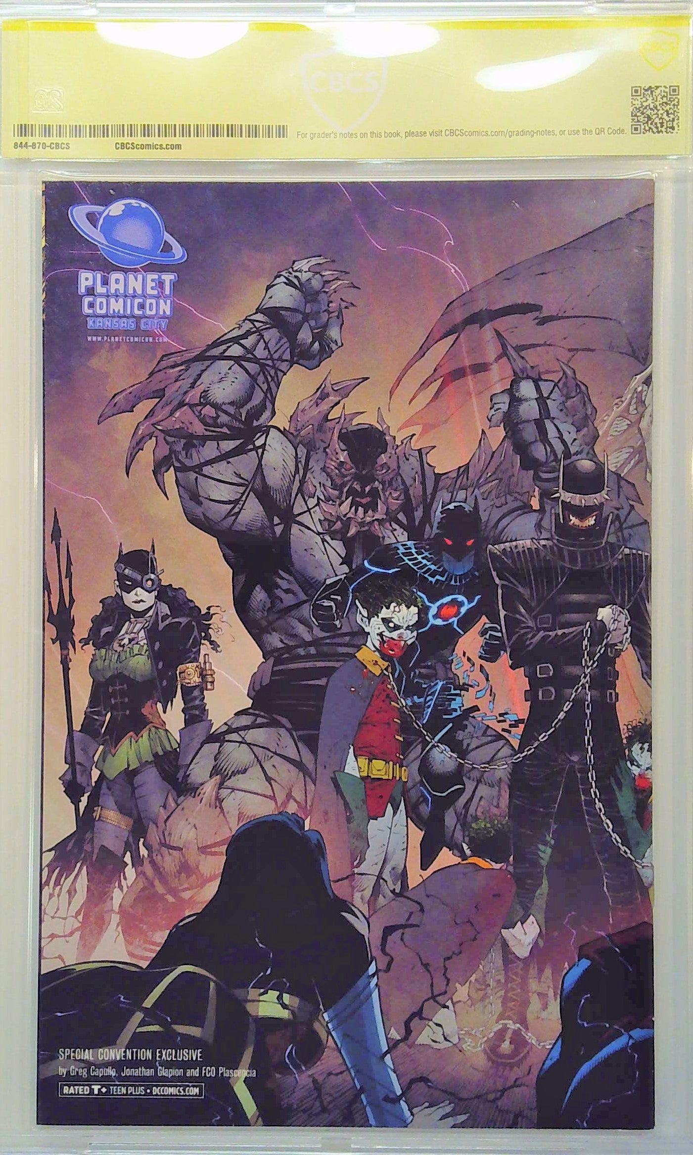 Dark Nights: Metal #5 Planet Comicon 2018 Exclusive CBCS 9.8 Yellow Label Greg Capullo & Scott Snyder ~ Dual Signature!