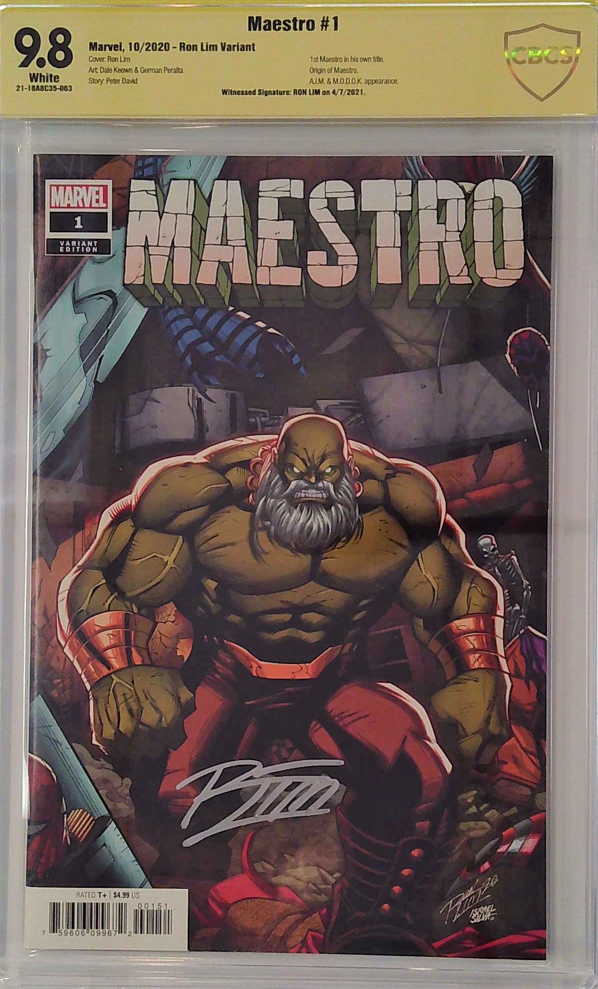 Maestro #1 Ron Lim Variant Marvel Comics CBCS 9.8 Yellow Label