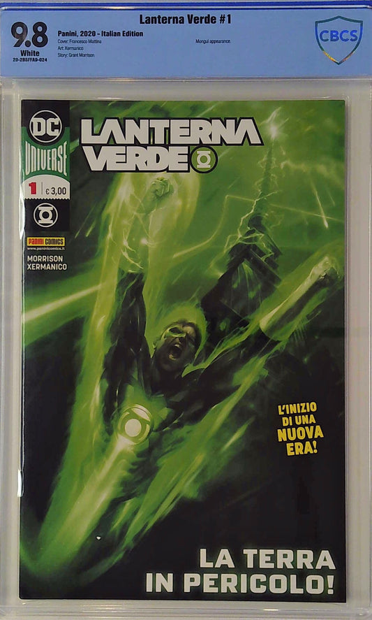 Lanterna Verde #1 Italian Edition CBCS 9.8 Blue Label Panini 2020