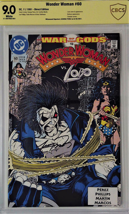 Wonder Woman #60 Direct Edition CBCS 9.0 Yellow Label George Perez
