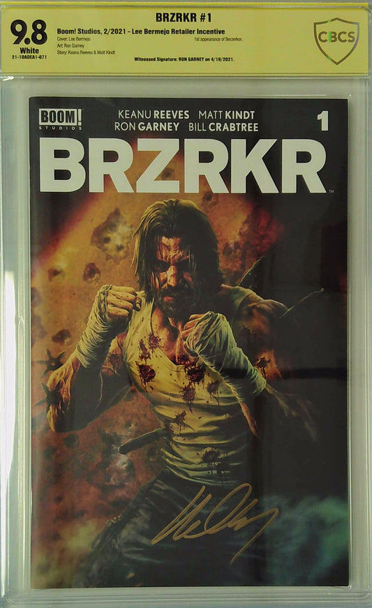 BRZRKR #1 Lee Bermejo Retailer Incentive CBCS 9.8 Yellow Label Ron Garney