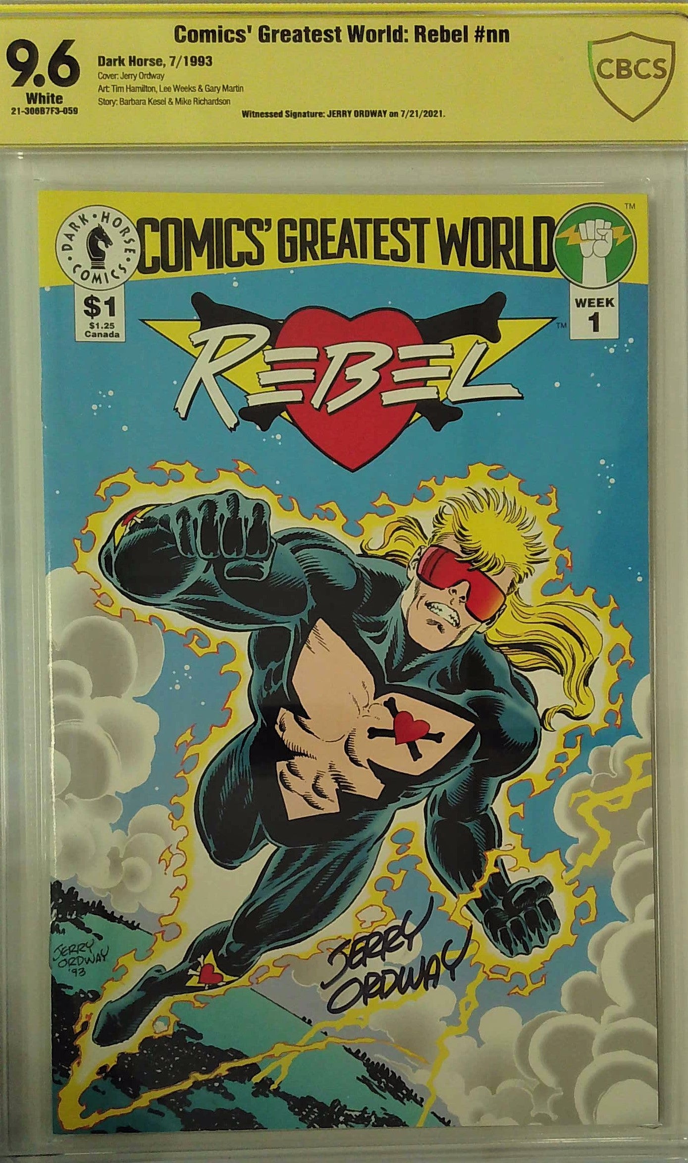 Comics' Greatest World: Rebel #nn CBCS 9.6 Yellow Label Jerry Ordway