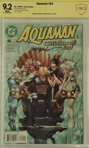 Aquaman #64 CBCS 9.2 Yellow Label Steve Epting