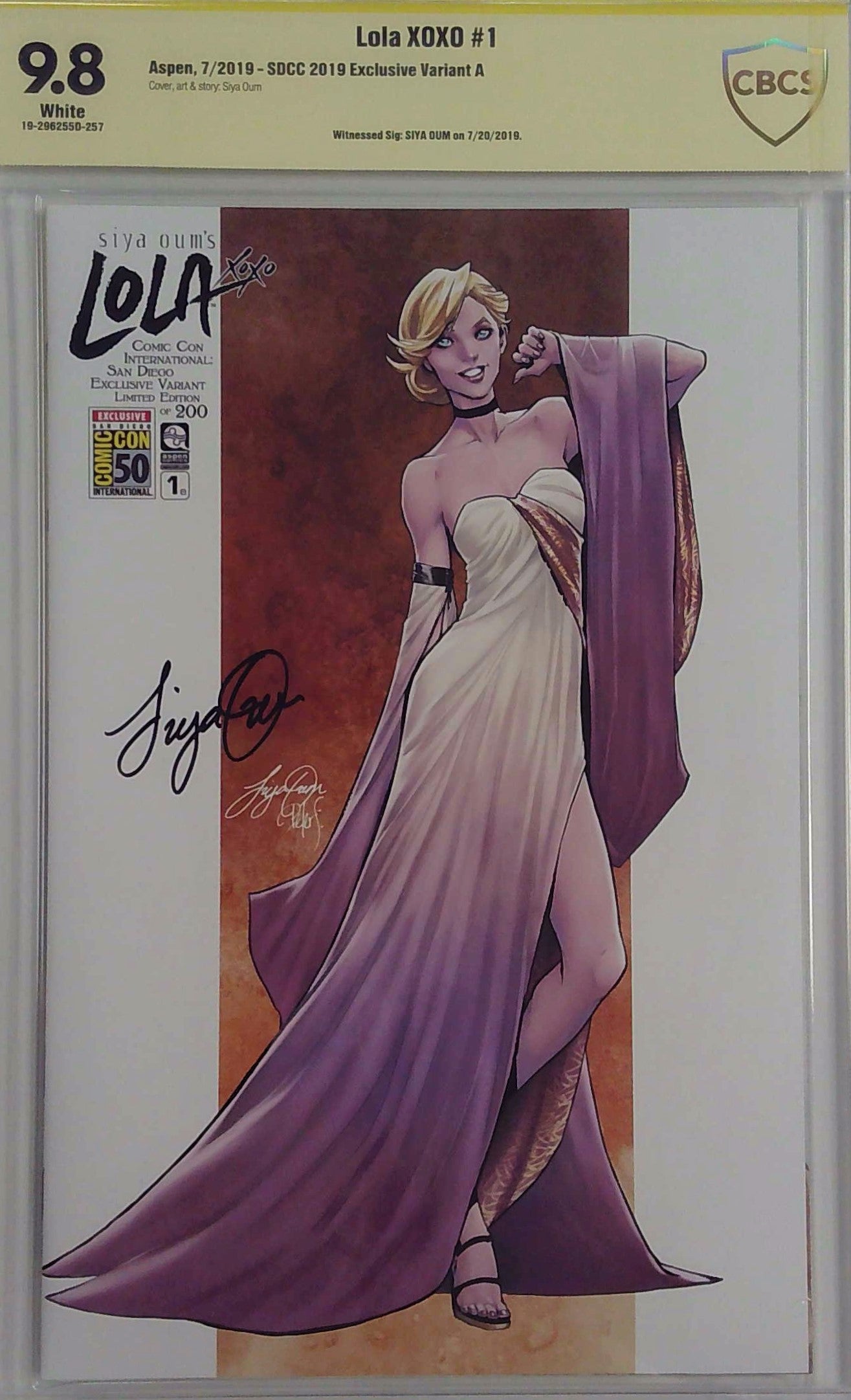 Lola XOXO #1 SDCC 2019 Exclusive CBCS 9.8 Yellow Label SIYA OUM