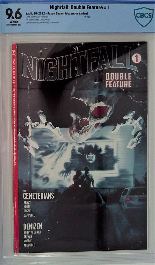 Nightfall: Double Feature #1 Jason Shawn Alexander Variant CBCS 9.6 Blue Label