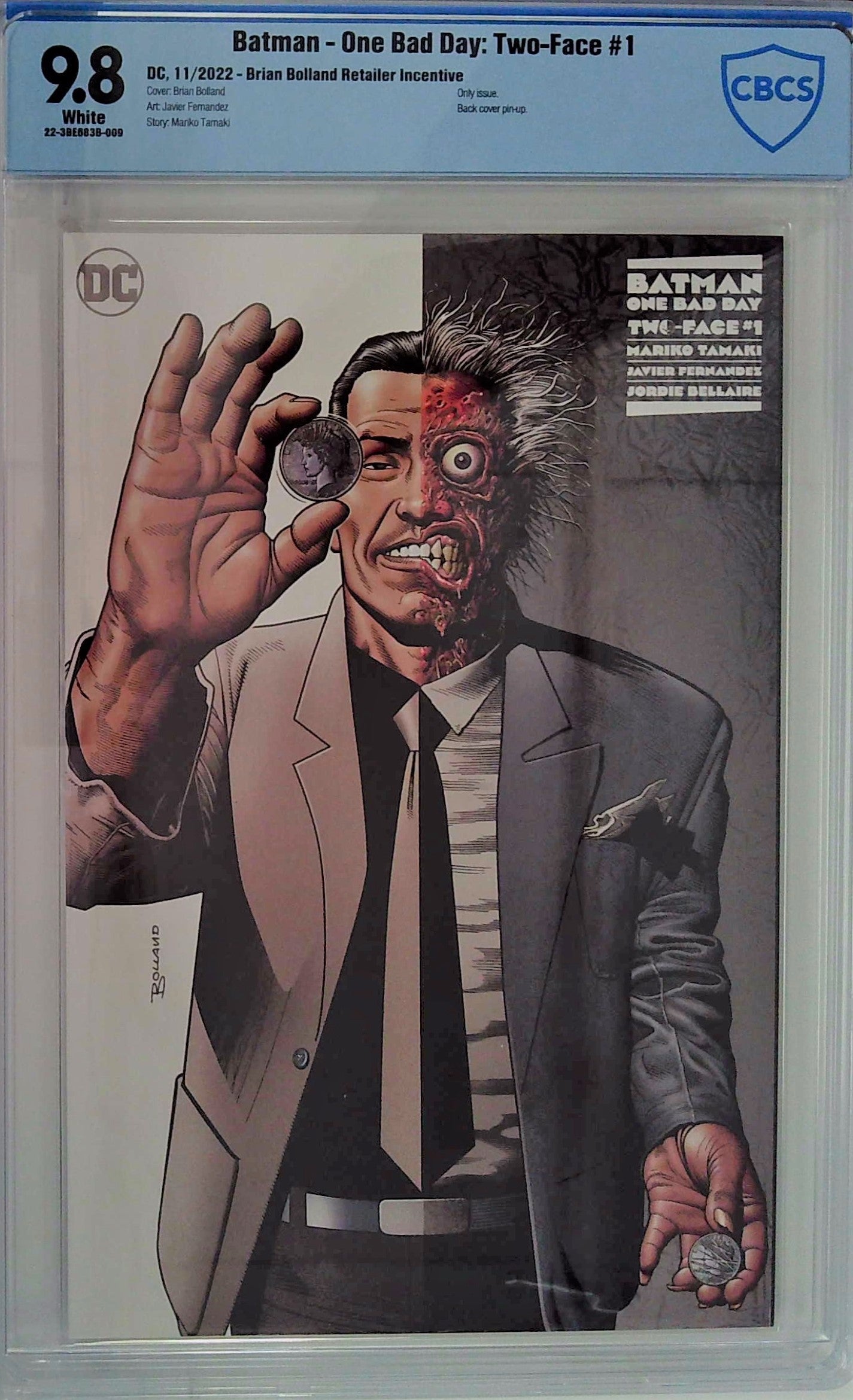 Batman- One Bad Day: Two-Face #1 Brian Bolland Retailer Incentive 1:100 CBCS 9.8 Blue Label