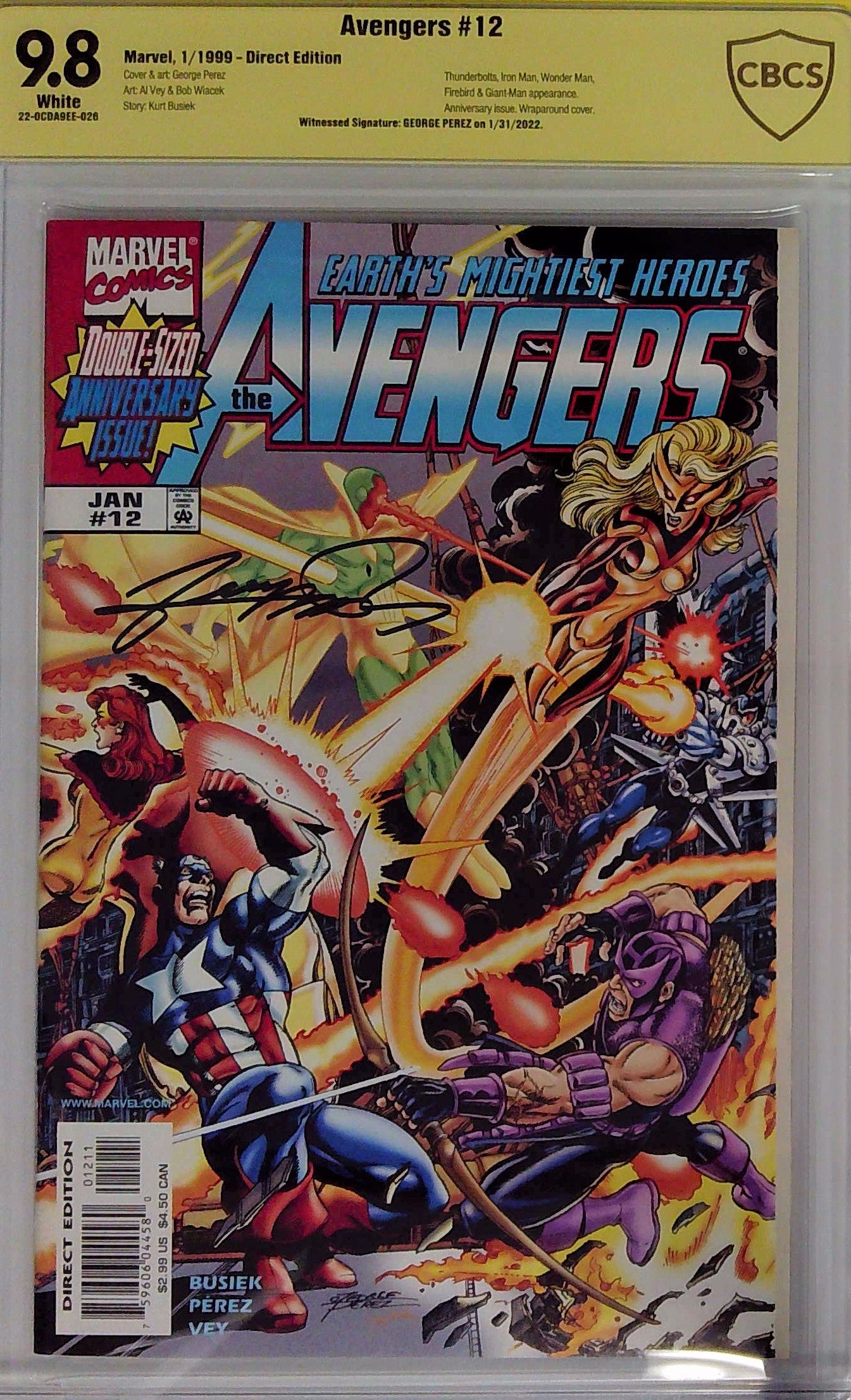 Avengers #12 CBCS 9.8 Yellow Label George Perez (1999)